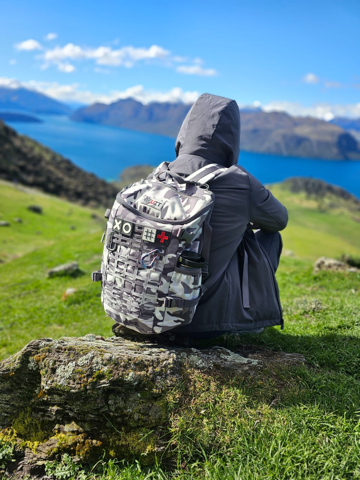 Actual Image of user carrying Qeuzt Military bag - The Open Road Gear